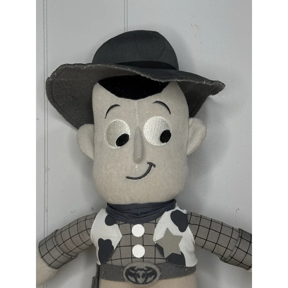 Disney Toy Story Plush Monochrome WOODY 14" Cowboy Sega Series 3 Black White - Picture 2 of 15